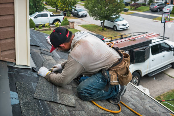 Professional Flat Roof Repair technician working in Burlington, NJ
